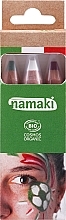 Facial Colour Pencils Set, green, white, red - Namaki Supporter Kit — photo N1