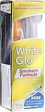 Set with Blue Brush - White Glo Smokers Formula (toothpaste/100ml + toothbrush + toothpicks) — photo N4