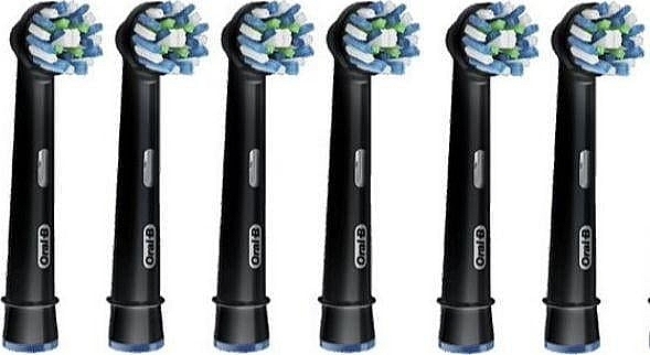 Electric Toothbrush Heads, 6 pcs, black - Oral-B Cross Action Clean Maximiser — photo N2