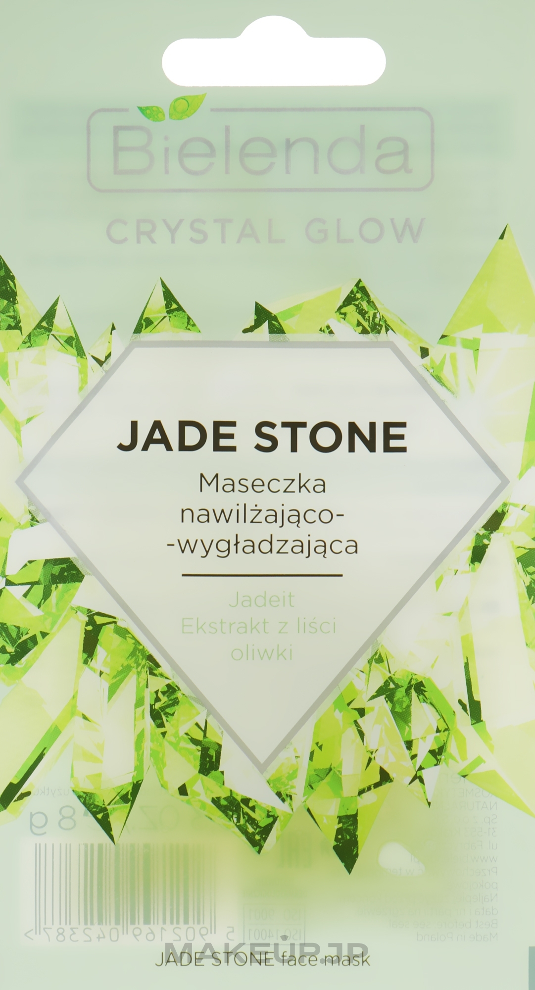 Moisturizing & Smoothing Face Mask - Bielenda Crystal Glow Jade Stone Face Mask — photo 8 g