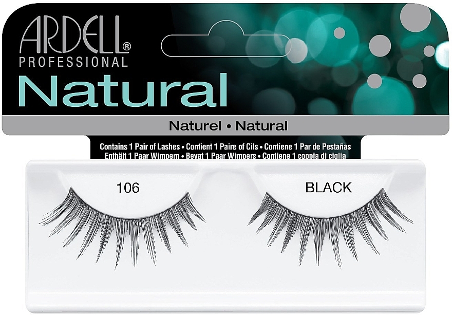 False Lashes - Ardell Natural Lashes Black 106 — photo N3