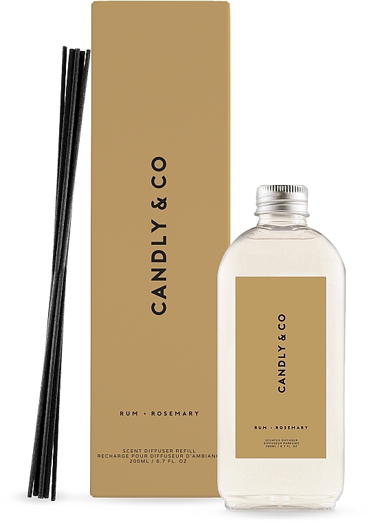 Home Fragrance Diffuser - Candly & Co No.2 Diffuser Rum Rozmaryn (refill) — photo N9