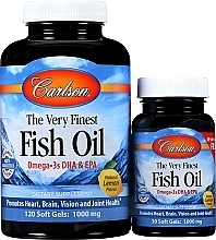 Fragrances, Perfumes, Cosmetics Set "Fish Oil", lemon flavor - Carlson Labs The Very Finest Fish Oil
