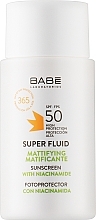 Sunscreen Matting Superfluid with Niacinamide SPF 50 - Babe Laboratorios Super Fluid SPF 50  — photo N1