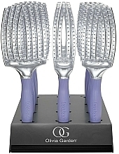 Fragrances, Perfumes, Cosmetics Set - Olivia Garden Fingerbrush Paddle Hair Brush Display