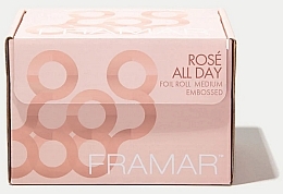 Fragrances, Perfumes, Cosmetics Foil Roll, pink, 100m - Framar Folia Rose All Day Embossed