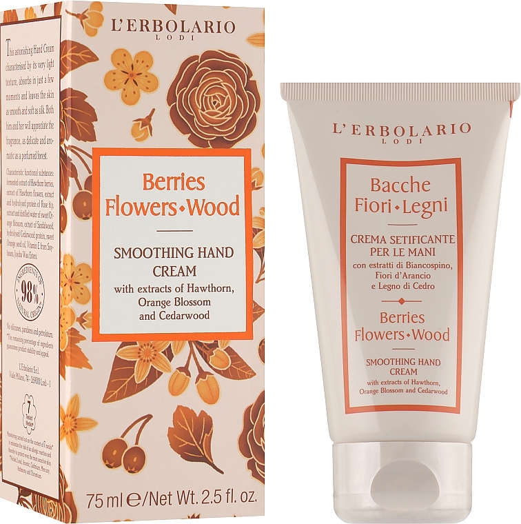 Smoothing Hand Cream 'Lombardy Gardens' - L'Erbolario Berries Flower Wood Smoothing Hand Cream — photo N1