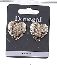 Heart Earrings, 6422, gold - Donegal — photo N1