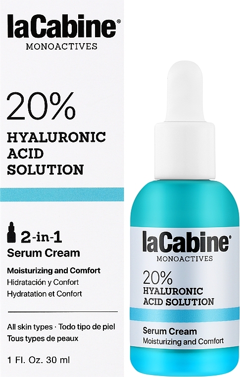 Face Cream Serum - La Cabine Monoactives 20% Hyaluronic Serum Cream — photo N3