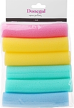 Rollers, wide, 9253 multicoloured, 6 pcs., variant 2 - Donegal Sponge Rollers — photo N2