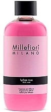 Fragrances, Perfumes, Cosmetics Aroma Diffuser Filler 'Lychee Rose' - Millefiori Milano Natural Diffuser Refill