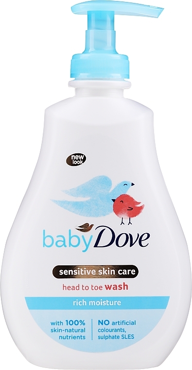 Kids Shampoo-Gel - Dove Baby Rich Moisture Washing Gel For Body And Hair — photo N3