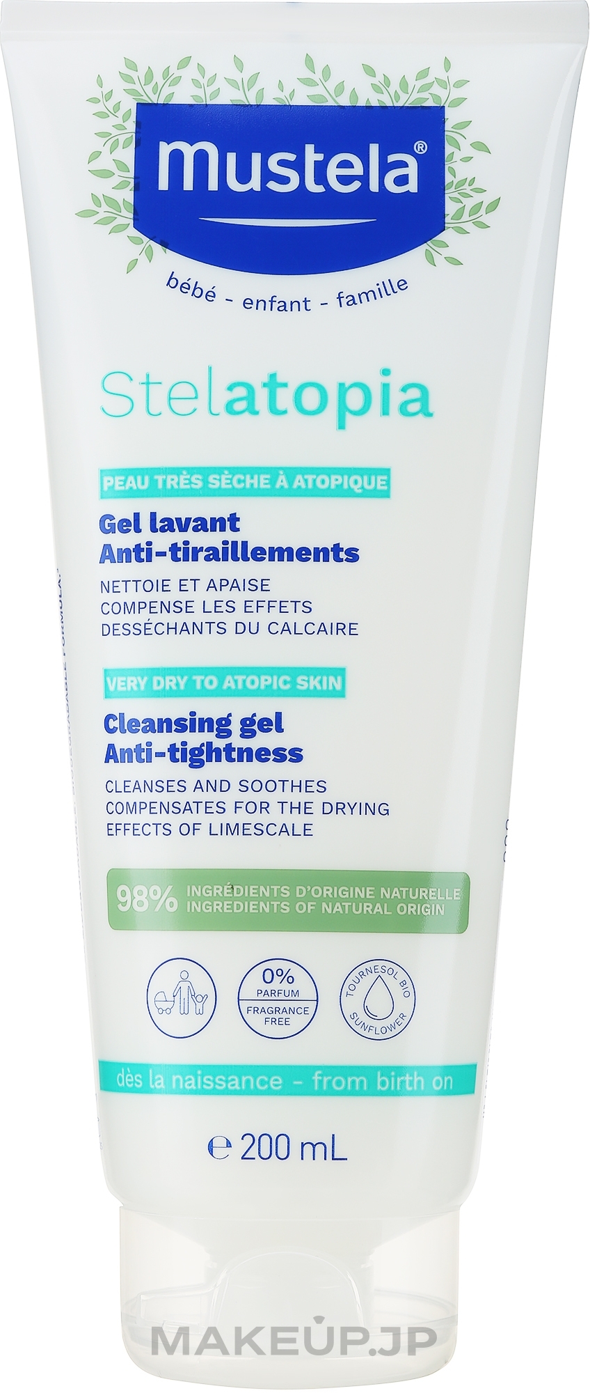 Cleansing Gel for Dry and Atopic Skin - Mustela Stelatopia Cleansing Gel With Sunflower — photo 200 ml