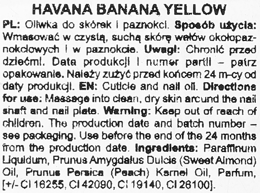 Nail & Cuticle Oil - Silcare Olive Shells Havana Banana Yellow — photo N9