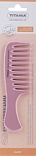 Comb with Handle 14.5 cm, pink - Titania — photo N1