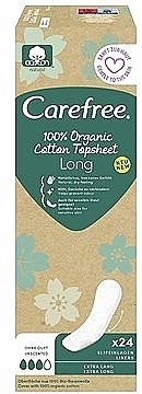 Daily Liners, 24 pcs - Carefree 100% Organic Cotton Long — photo N1