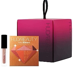 Fragrances, Perfumes, Cosmetics Set - Huda Beauty Sleigh All Day Set Topaz & Girlfriend (eyeshadow/9.9g + lipstick/1.9ml)