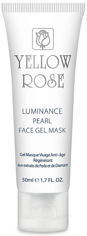 Pearl Gel Face Mask, diamond powder (tube) - Yellow Rose Luminance Pearl Face Gel Mask — photo N1