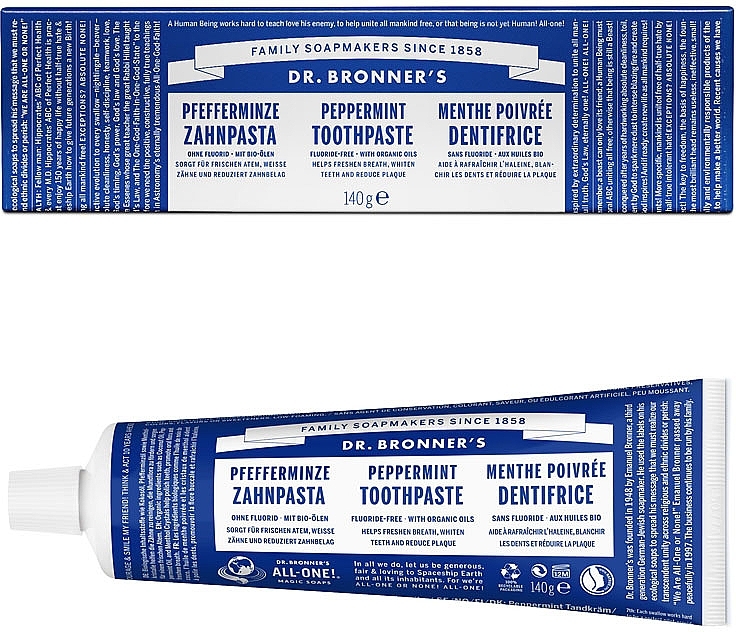 Whitening Fluorine-Free Toothpaste "Mint" - Dr. Bronner’s Peppermint Tootpaste — photo N16