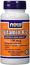 Gelatin Capsules "Vitamin K2" - Now Foods Vitamin K-2 100 mcg — photo N6