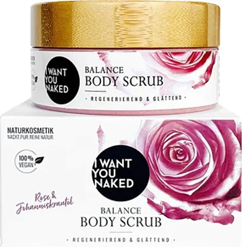 Body Scrub 'Rose & St. John's Wort Oil' - I Want You Naked Balance Body Scrub — photo N1