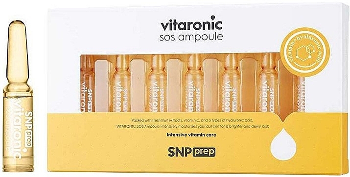 Brightening Face Ampoules - SNP Prep Vitaronic SOS Ampoule — photo N3