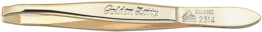 Slant Tip Tweezers, gold, 8 cm - Erbe Solingen — photo N9