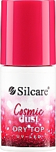 Nail Top with Particles - Silcare Cosmic Dust Dry Top UV-LED — photo N2