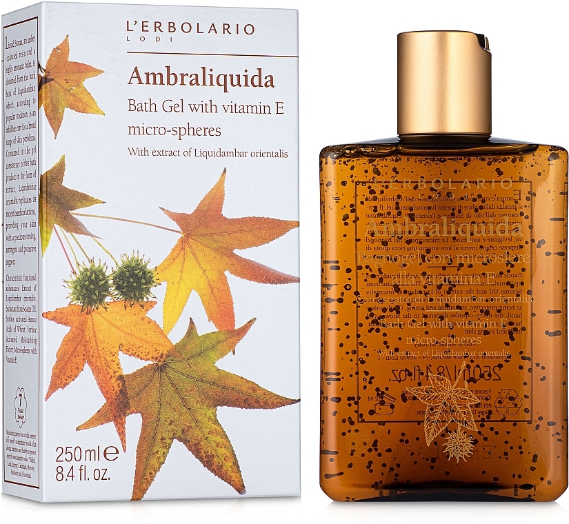 Light Amber & Vitamin E Shower Gel - L'erbolario Bagnogel Ambraliquid — photo N1