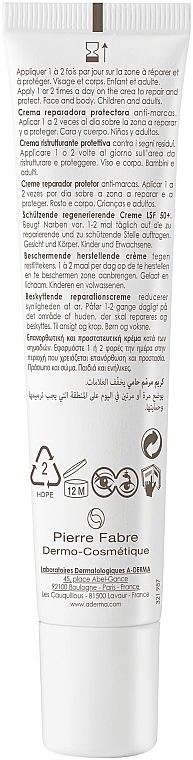 Repairing Cream - A-Derma Epitheliale A.H Ultra SPF50 Protective Repairing Cream — photo N2