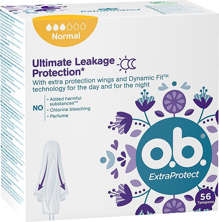 Tampons, 56 pcs - O.b. ExtraProtect Normal — photo N6