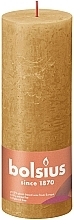 Fragrances, Perfumes, Cosmetics Cylindrical Candle, honey-yellow, 190/68 mm - Bolsius Candle Rustic Shine