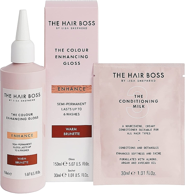 Color Enhancing Gloss Warm Brunette - The Hair Boss Color Enhancing Gloss Warm Brunette — photo N4