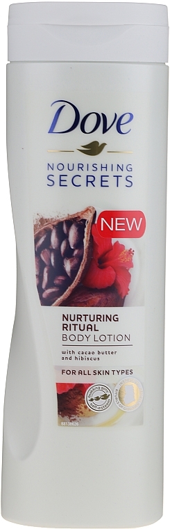 PRICE CUT! Body Lotion with Cocoa and Hibiscus Oil - Dove Nourishing Secrets Nurturing Ritual Cacao Butter And Hibiscus Body Lotion — photo N5