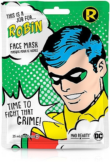 Cucumber Sheet Mask - Mad Beauty DC This Is A Job For Robin Face Mask — photo N1