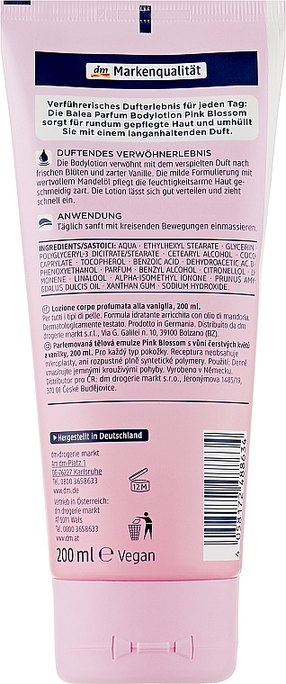 Body Lotion - Balea Parfum Body Lotion Pink Blossom — photo N2