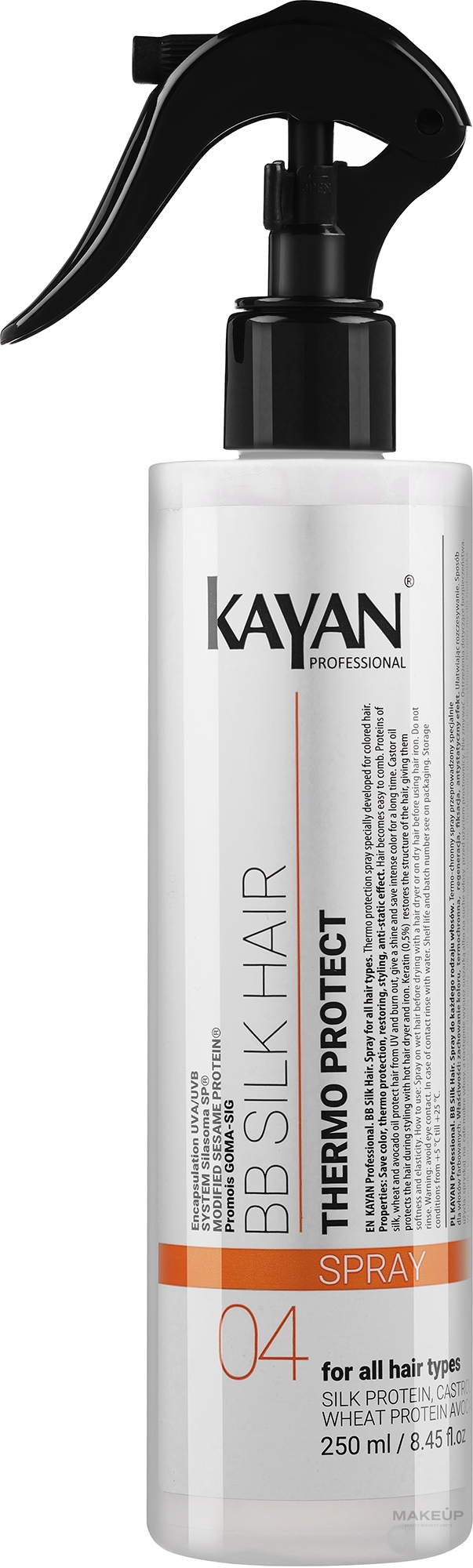 Thermal Protective Spray for Coloured Hair - Kayan Professional BB Silk Hair Spray — photo 250 ml