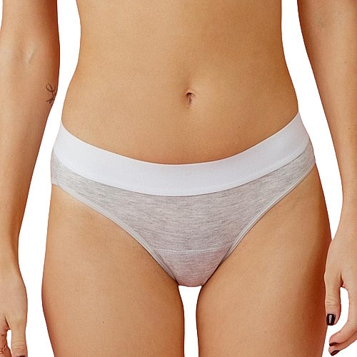 Menstrual Bikini Panties, grey - Gentle Day — photo N1