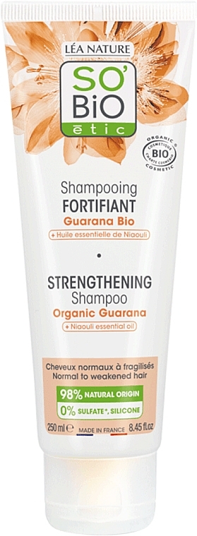 Strengthening Shampoo with Guarana & Niaouli Oil - So'Bio Etic Strengthening Shampoo — photo N1