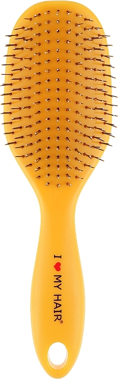Hair Brush "Spider", 12 rows, glossy, yellow - I Love My Hair — photo N9