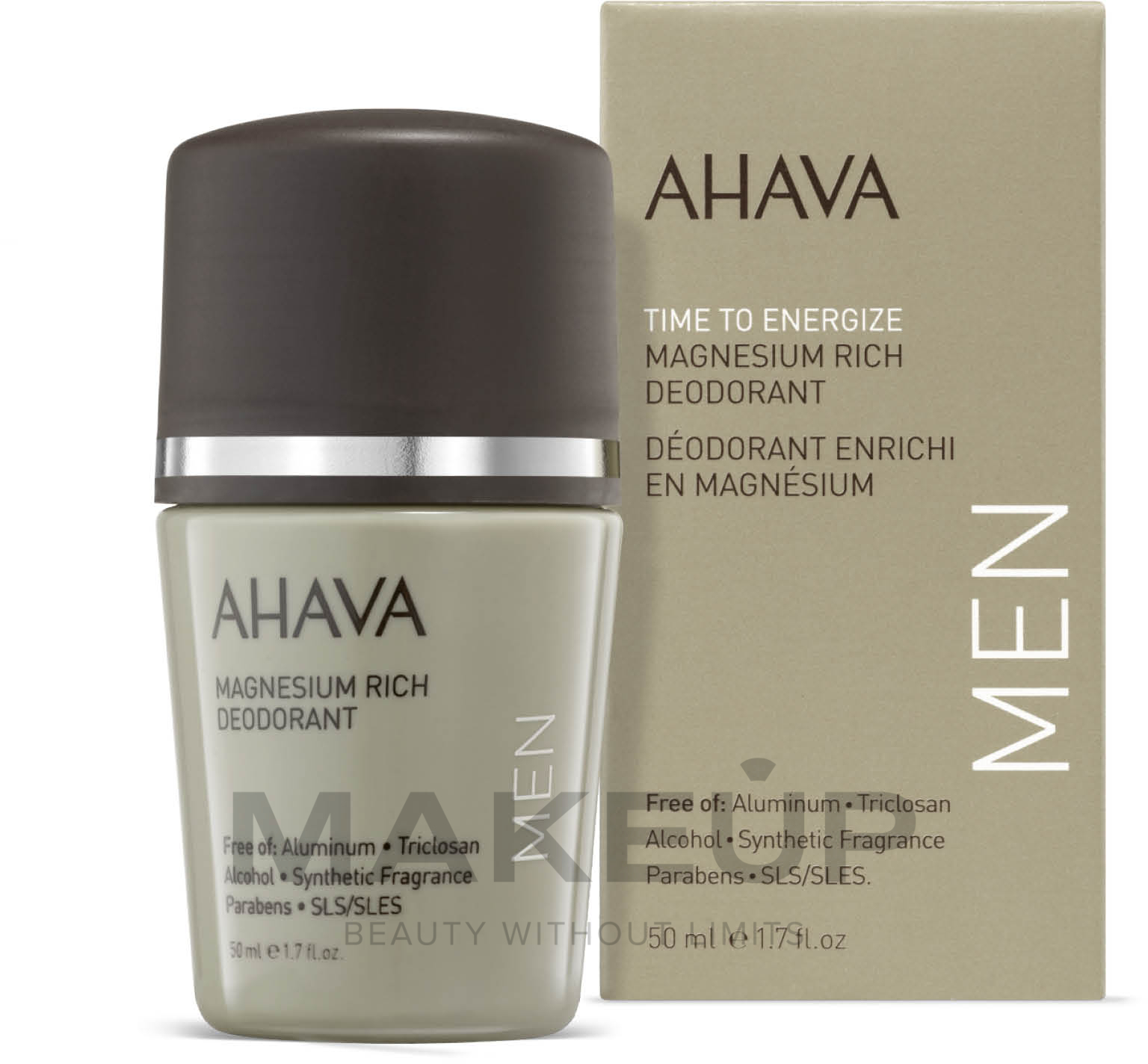 Roll-On Mineral Deodorant - Ahava Time To Energize Men's Roll-On Mineral Deodorant — photo 50 ml