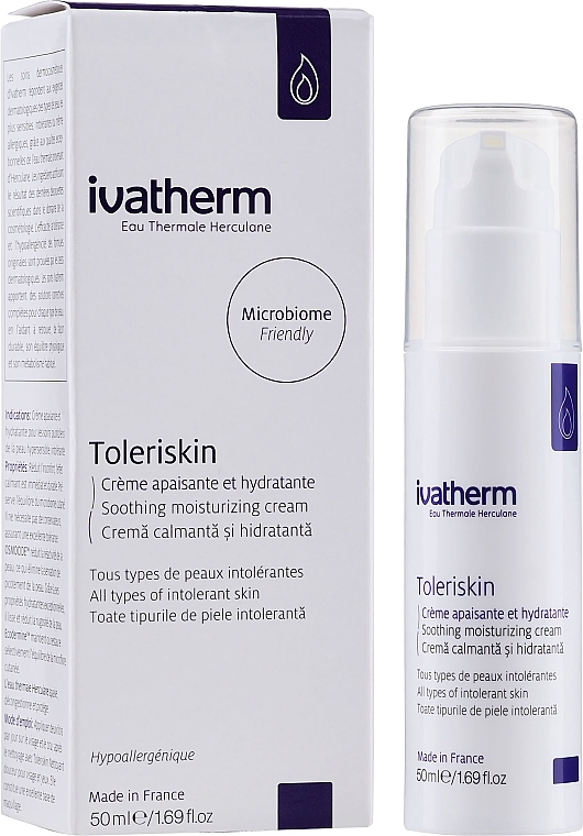 Soothing & Moisturizing Face Cream for All Skin Types - Ivatherm Toleriskin Soothing Moisturizing Cream — photo N3