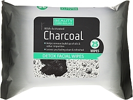 Charcoal Cleansing Facial Wipes - Beauty Formulas Charcoal Detox Facical Wipes — photo N1