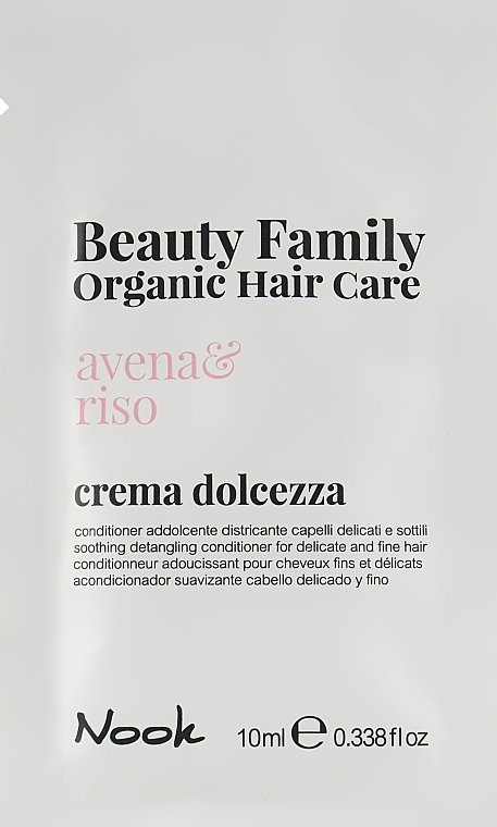 Detangling Conditioner for Thin Hair - Nook Beauty Family Organic Hair Care (sample) — photo N1