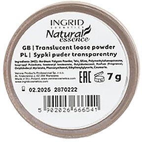 Translucent Loose Powder - Ingrid Cosmetics Natural Essence Translucent Loose Powder — photo N2