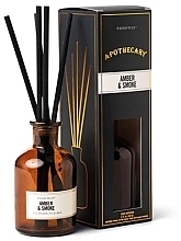 Fragrances, Perfumes, Cosmetics Fragrance Diffuser - Paddywax Apothecary Glass Reed Diffuser Amber & Smoke