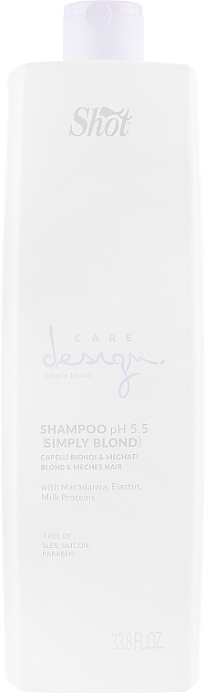 Shampoo for Bleached & Highlighted Hair - Shot Care Design Simply Blond Shampoo — photo N3