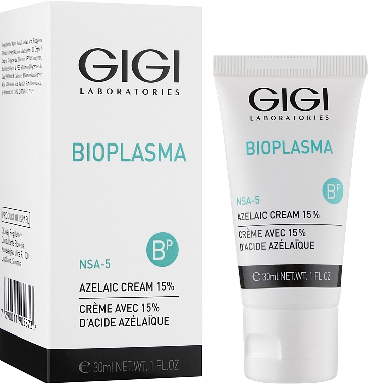 Oily and Problem Skin Cream with Azelaic Acid - Gigi Bioplasma 15% Azelaic Cream — photo N2