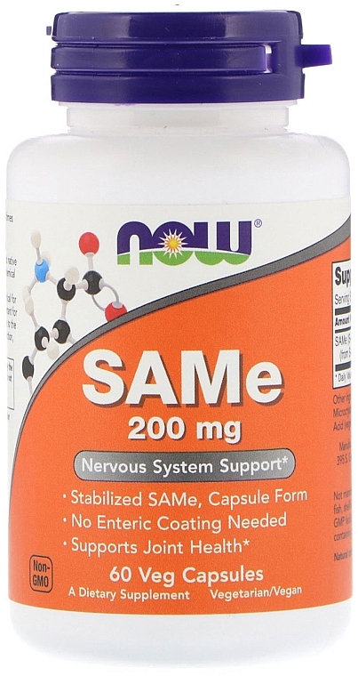 Capsules "SAM-e", 200 mg - Now Foods SAMe, 200mg — photo N4