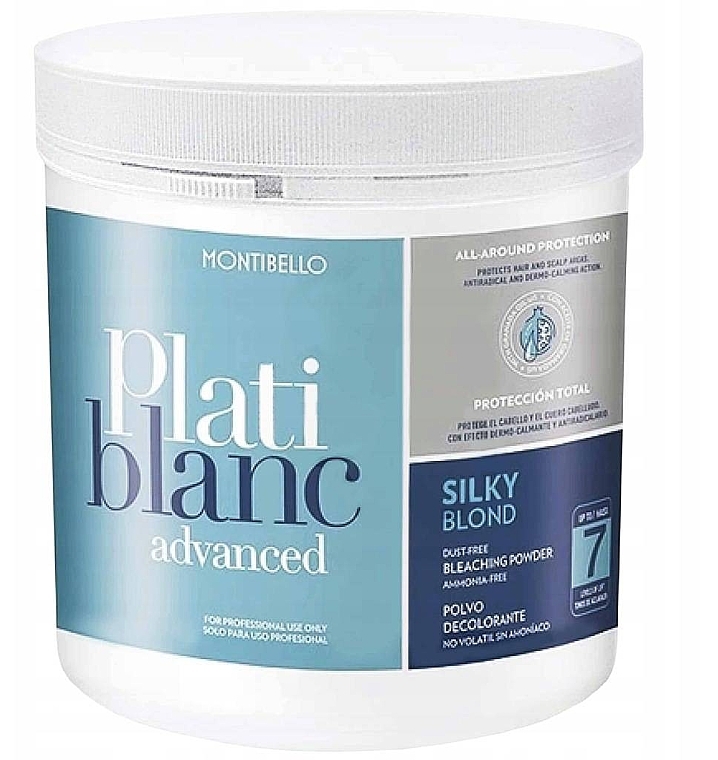 Hair Bleaching Powder, 7 shades - Montibello Platiblanc Advanced Silky Blond Bleaching Powder 7 — photo N14